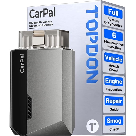 TOPDON OBD2 Scanner Carpal, Bluetooth Code Reader, Vehicle Health Check, 6 Maintenance Services, All System Diagnostics for iOS & Android