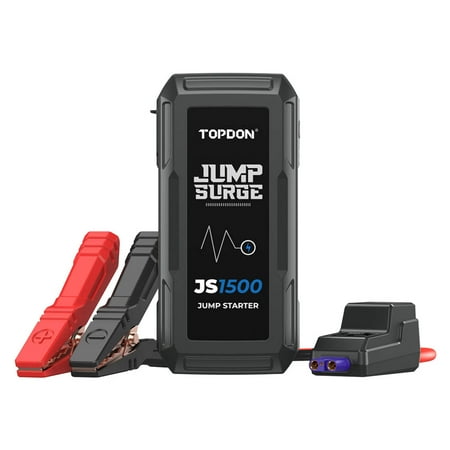 TOPDON JumpSurge1500, 1500 Peak Amp Jump Starter, Power Supply, Flashlight