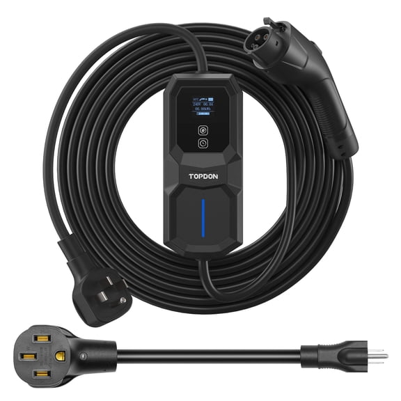 Topdon PulseQ AC Portable 16A - AC Level 2 Portable EV Charger, 16A, 3.7KW, NEMA 5-15P Plug