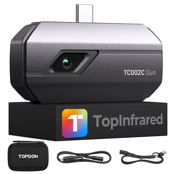 TOPDON TC002C Duo Thermal Imaging Camera for iPhone, iPad, Android USB-C Universal,Portable Heat Detector for Home & Professional Use