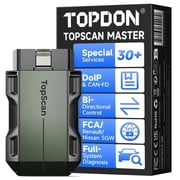 TOPDON TopScan Master Wireless OBD2 Scanner, Bidirectional Diagnostic Tool for iOS and Android, Supports FCA AutoAuth, All System Scan