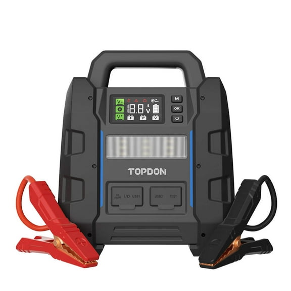 TOPDON V4500Plus - 4500 Peak Amp Jump Starter & Battery Tester, for Heavy Duty Trucks, Equipment, Tow Trucks