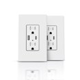 thumbnail image 1 of TOPELER Charger Wall Outlet, USB Receptacle with Type A & Type C USB Ports, 4.8A 15 Amp Duplex Tamper Resistant Receptacle, Screwless Wall Plate Included, ETL Listed & FCC Approval, 1 of 7