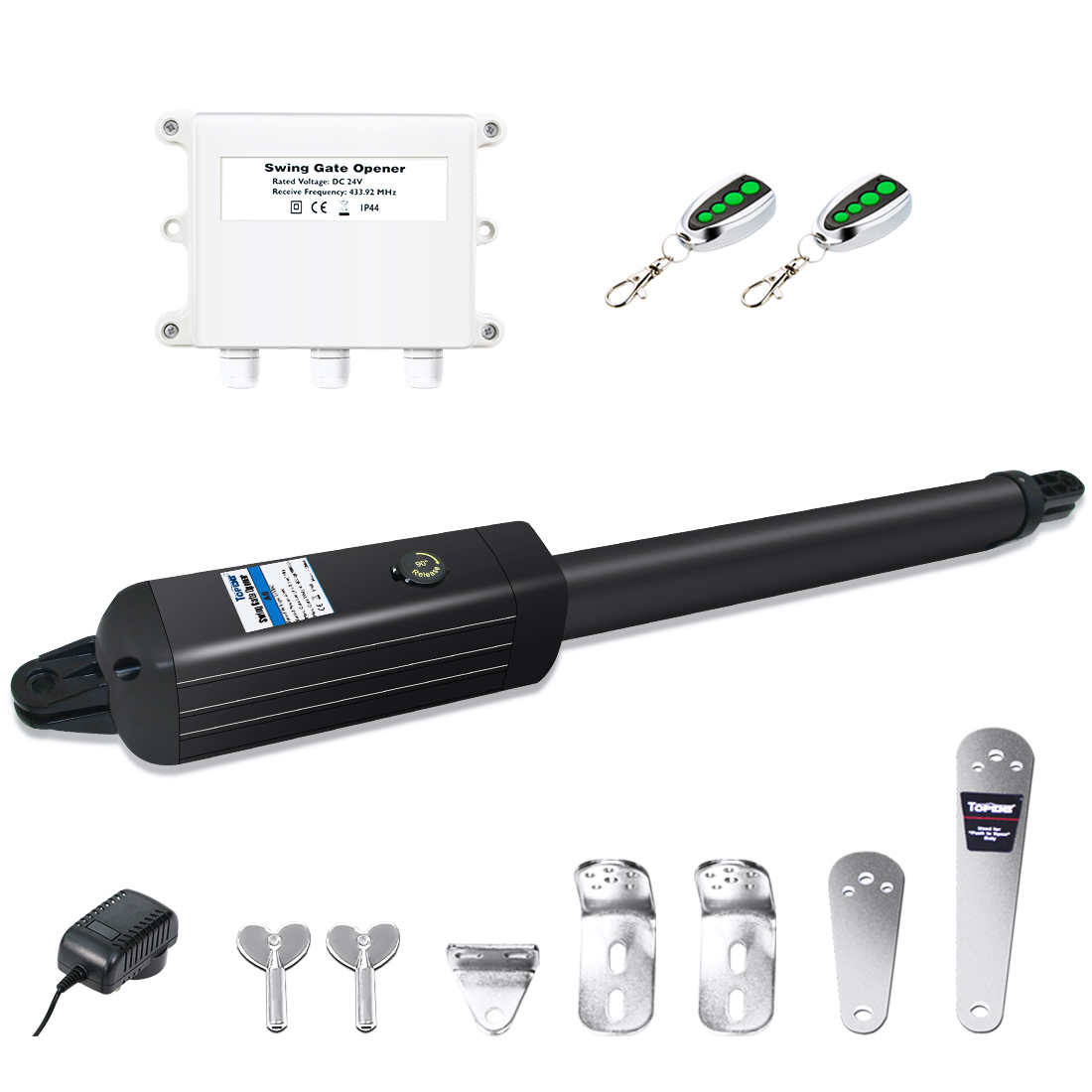 TOPENS A8 Automatic Gate Opener for Heavy Duty Single Swing Gates Up to