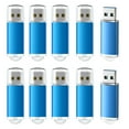 thumbnail image 1 of TOPESEL 10 Pack 8GB USB Flash Drive USB 2.0 Memory Stick Bulk Thumb Drive Pen Drive Blue, 1 of 11