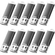 TOPESEL 10 Pack USB Flash Drive 8GB USB 2.0 Memory Stick Bulk Thumb Drive Pen Drive Black