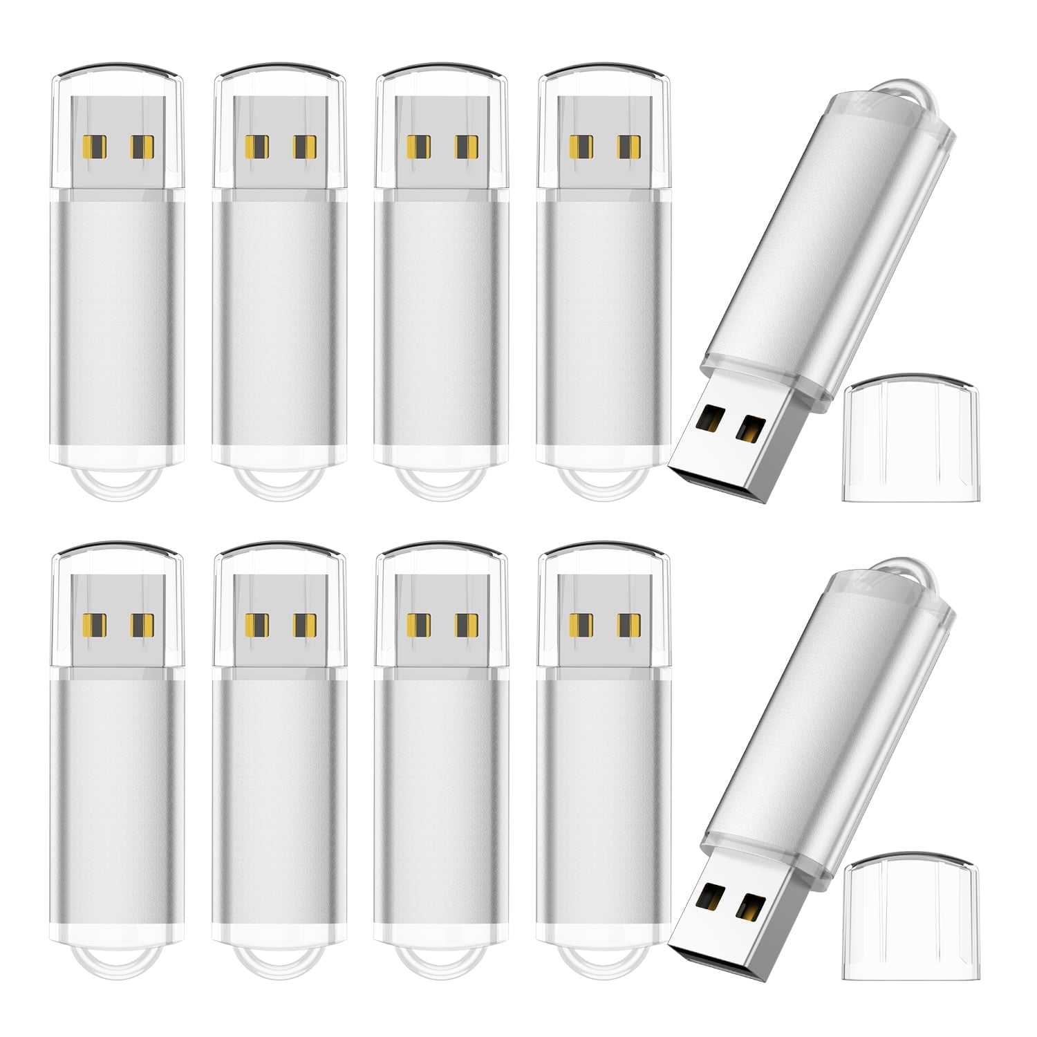 TOPESEL 10Pack USB Flash Drive 4GB USB 2.0 Pen Drive Memory Stick Thumb Drive Bulk
