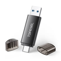 TOPESEL 128GB Type C USB A Flash Drive USB 3.0 Connector OTG Thumb Drive for Smartphone Computers
