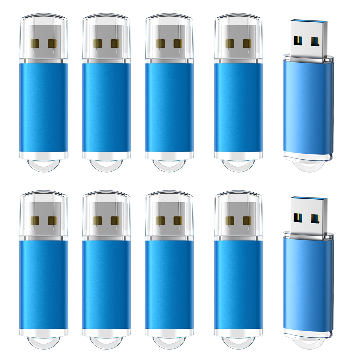 TOPESEL 16GB 10Pack USB Flash Drive 2.0 Thumb Drive Memory Stick Jump Drive 16G USB Drive for PC laptops, tablets, TVs, car audio