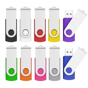 TOPESEL 16GB USB 2.0 Thumb Drives Memory Stick 10 Pack USB Flash Drive Mixed Colors