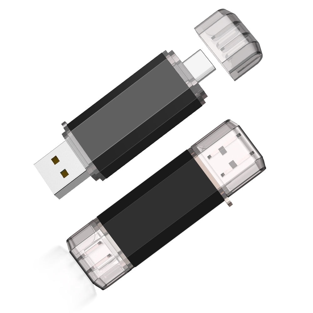 TOPESEL 2 Pack 128GB USB C Flash Drive USB 3.0 Type C Dual OTG Metal Thumb Drive Jump Drive