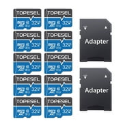 TOPESEL 32GB Micro SD Card 10Pack Memory Cards Micro SDHC UHS-I TF Card Class 10 for Camera/Drone/Dash Cam(10 Pack U1)