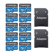 TOPESEL 32GB Micro SD Card 10Pack Memory Cards Micro SDHC UHS-I TF Card Class 10 for Camera/Drone/Dash Cam10 Pack U1