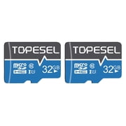TOPESEL 32GB Micro SD Card 2 Pack Memory Cards Micro SDHC UHS-I TF Card Class 10 for Camera/Drone/Dash Cam2 Pack U1