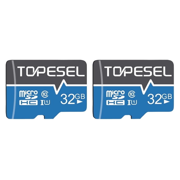 TOPESEL 32GB Micro SD Card 2 Pack Memory Cards Micro SDHC UHS-I TF Card Class 10 for Camera/Drone/Dash Cam(2 Pack U1)