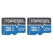 TOPESEL 32GB Micro SD Card 2 Pack Memory Cards Micro SDHC UHS-I TF Card Class 10 for Camera/Drone/Dash Cam2 Pack U1