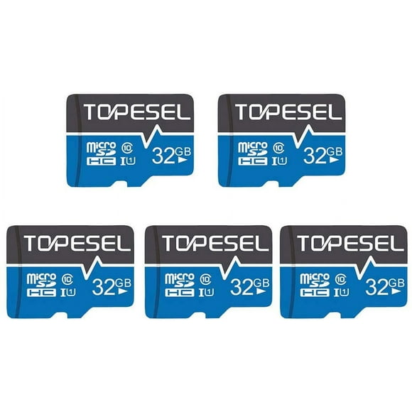 TOPESEL 32GB Micro SD Card 5 Pack Memory Cards Micro SDHC UHS-I TF Card Class 10 for Camera/Drone/Dash Cam(5 Pack U1)