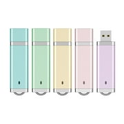 TOPESEL 5 Pack 64GB Flash Drive USB Flash Drive Thumb Drives Colorful 64G USB 2.0 Memory Sticks