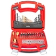 thumbnail image 1 of TOPEX 128 Piece Drill Bit Set HSS Titanium Drill & Screwdriver Bit Set with Case, 1 of 12