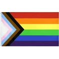 thumbnail image 1 of TOPFLAGS 3' x 5' 3x5 Feet Progress Pride Flag - Vivid Color and Fade Proof - Canvas Header and Double Stitched - Rainbow Transgender Lesbian LGBT Flag Polyester with Brass Grommets 3 X 5 Ft, 1 of 7