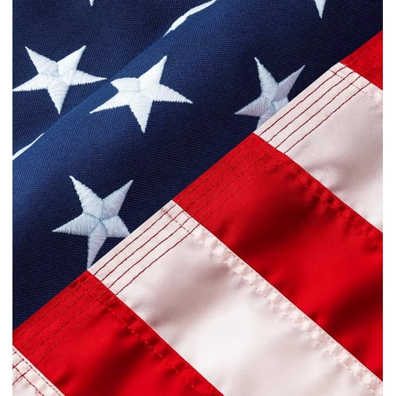 TOPFLAGS American Flag 3x5 | 100% Guarantee | Heavy Duty | Embroidered Stars | Sewn Stripes | 240D Oxford Nylon | Quadruple Stitched Fly End | Brass Grommets for Easy Display | U.S. Flag