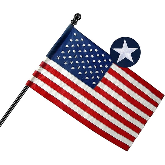 TOPFLAGS American Flag 3x5 Sleeve Outdoor US Flag - Embroidered Stars Durable Nylon Flags with Embroidered Stars, Sewn Stripes