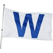 TOPFLAGS Chicago W Win Flag - 3x5 Feet Cub Win Combo Flags - Large Clubs Banner with 100% Super Polyester Fabric