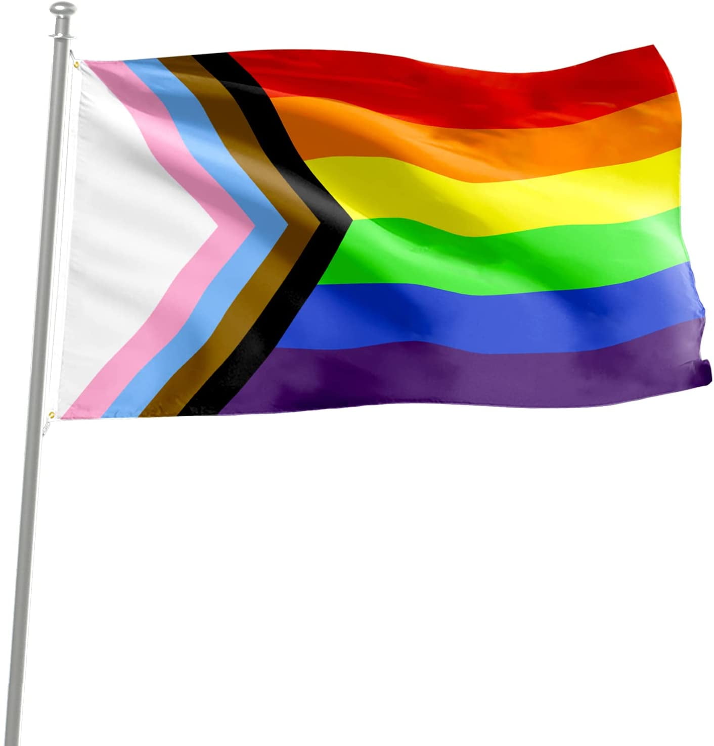 TOPFLAGS Progress Pride Rainbow Flag, Durable Gay Lesbian Transgender ...