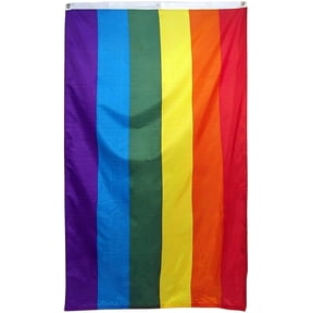 TOPFLAGS Rainbow Gay Pride Flag 3x5 ft- LGBTQ Pride Parade Banner Flags UV Fade Resistant for Indoor Outdoor (6 Stripes Pride)