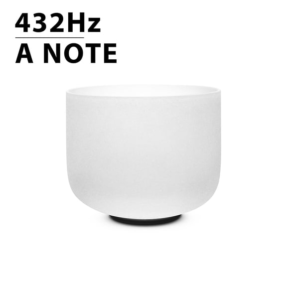 TOPFUND 432Hz A Note 8 inch Crystal Singing Bowl Third Eye Chakra with Suede Stick