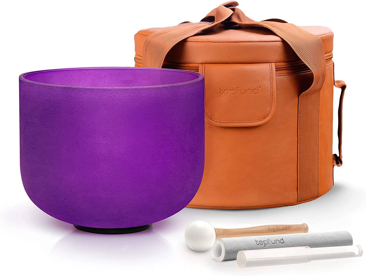 TOPFUND 432Hz Purple B Note 12 inch Crystal Singing Bowl Crown Chakra ...