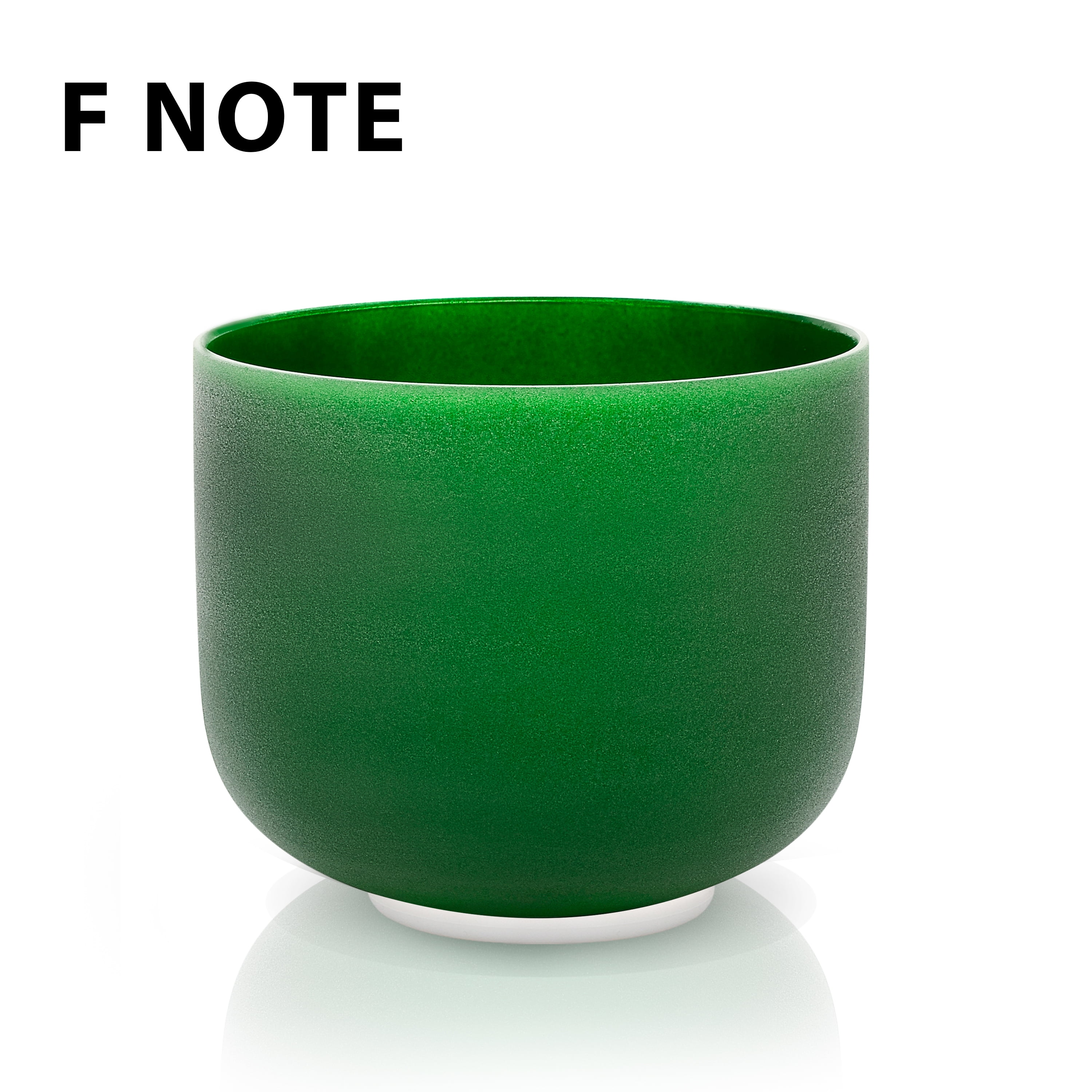 TOPFUND 440 Hz Green F Note Crystal Singing Bowl Heart Chakra 8 inch
