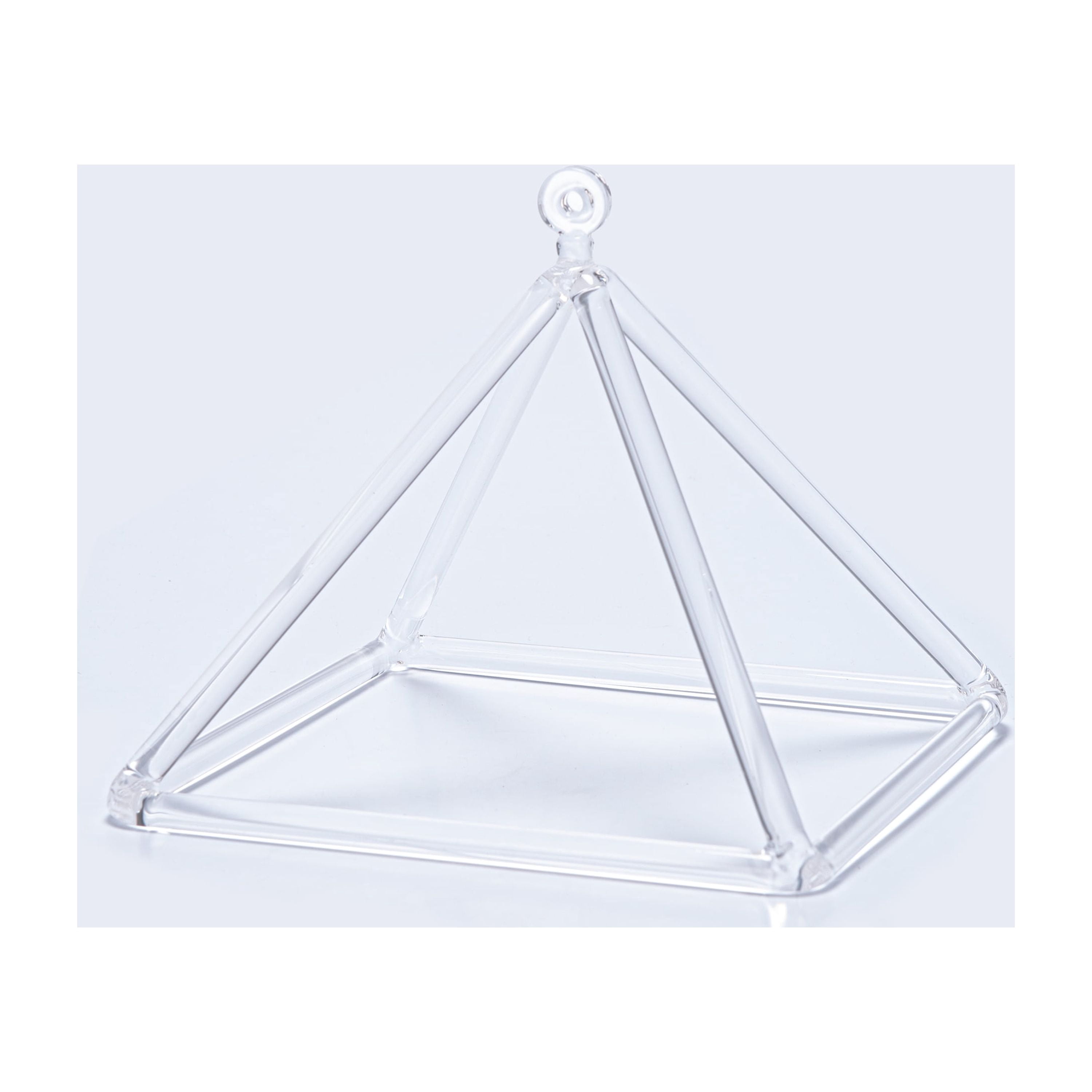 Clear Quartz Crystal Singing Pyramid 4 Inch With Striker - Meditation & Sound Healing Instrument