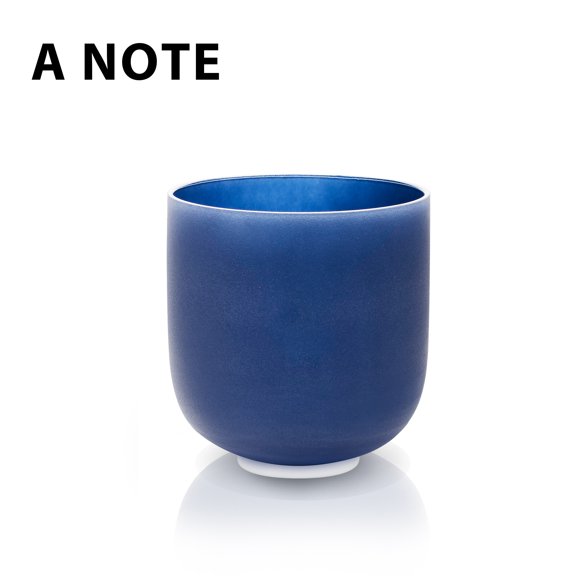 TOPFUND Indigo A Note Quartz Crystal Singing Bowl Third Eye Chakra 6 inch with Sponge Padded Bundle Bag and Singing Bowl Rubber Mallet and Suede Striker for Sound Healing Meditation