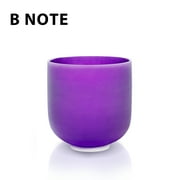 TOPFUND Purple B Note Crystal Singing Bowl Crown Chakra 6 inch with Sponge Padded Bundle Bag and Singing Bowl Rubber Mallet and Suede Striker for Sound Healing Meditation