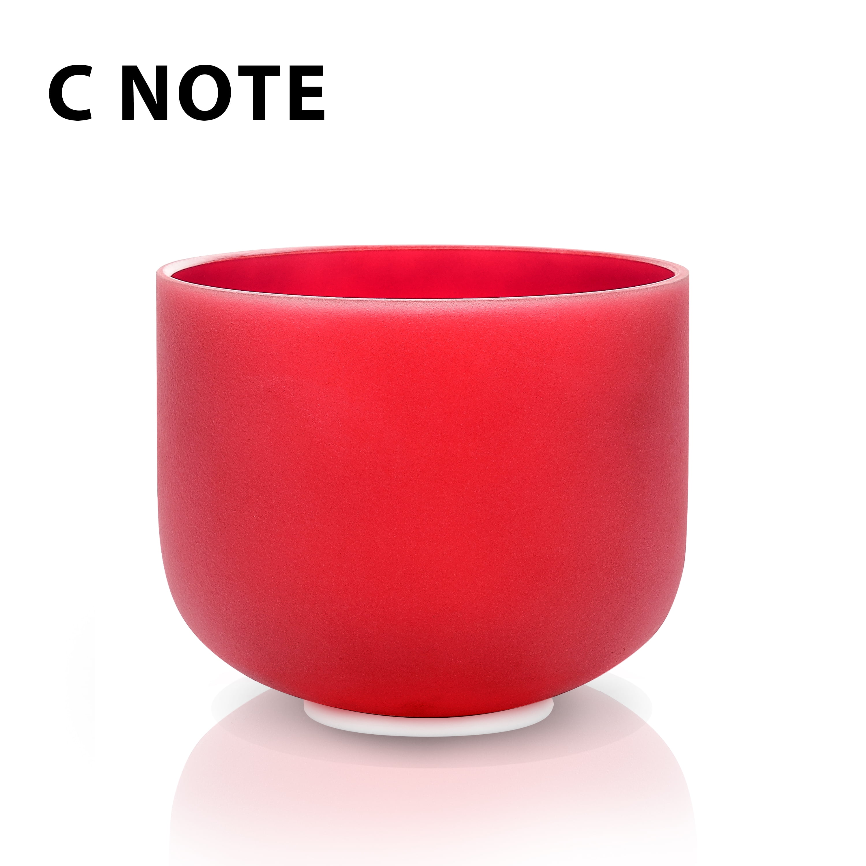 TOPFUND Red C Note Crystal Singing Bowl Root Chakra 8 inch with Singing
