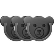 TOPGO Cute Bear Style Grip Stand Phone Line Clasp, Black 3 Pack