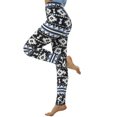 thumbnail image 1 of TOPGOD Women Leggings, Long Pleated Elastic Band Pants, Warm Snowflake Geometry Wild Bottoms, 1 of 9