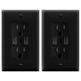 thumbnail image 1 of TOPGREENER 3-Port Type C USB Wall Outlet, 15 Amp Tamper-Resistant Receptacle Plug, Charging Power Outlet with USB Ports, UL Listed, TU21536AC3-BK-2PCS, Black, 2 Pack, 1 of 5