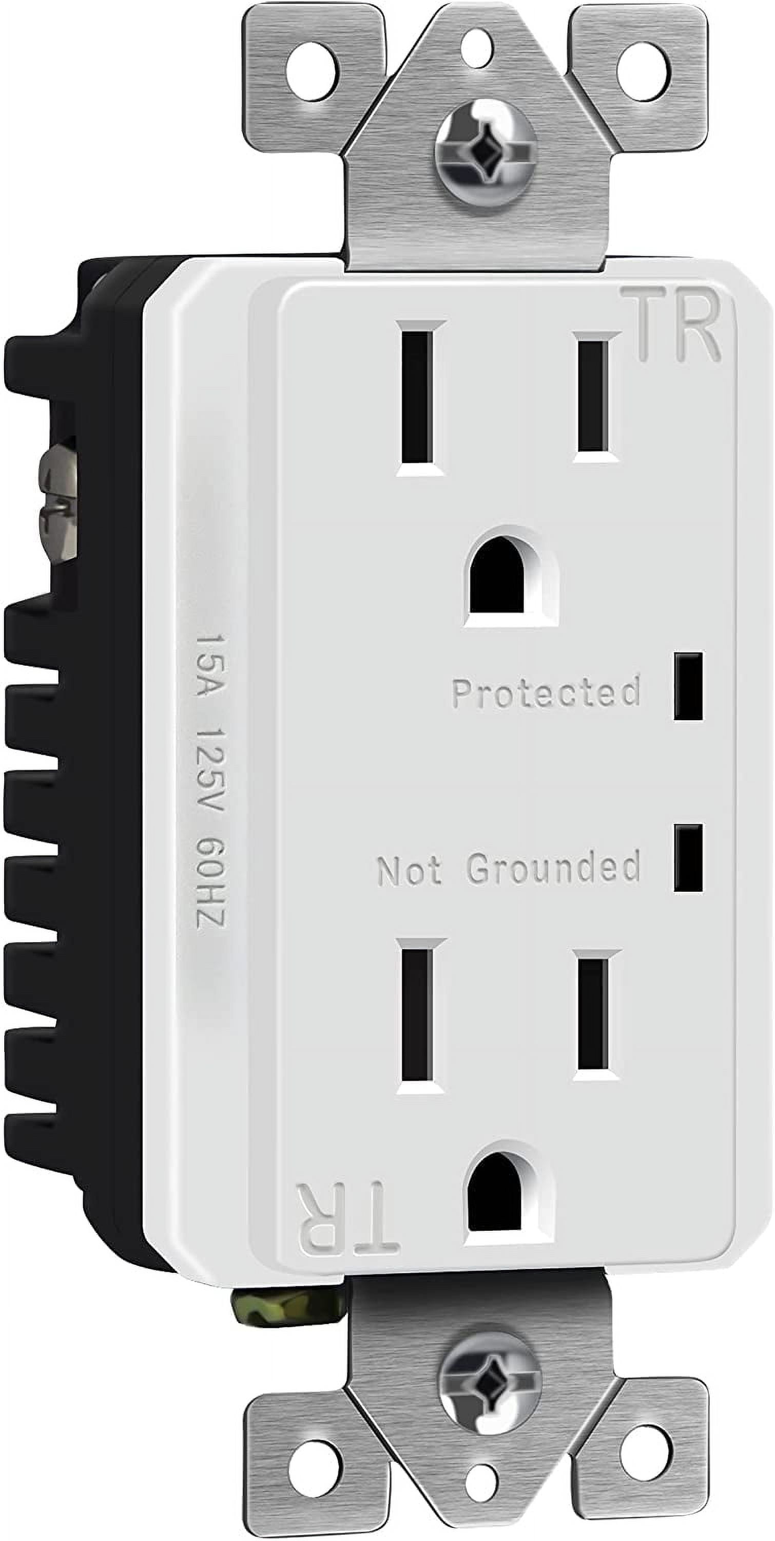 TOPGREENER 900 Joule Surge Protector Outlet, Grounding Indicator, Child
