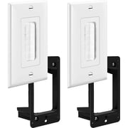 TOPGREENER Bristled Brush Wall Plate with Mounting Brackets, Pass-Through Wall Plate for Low Voltage Cables, Mid-Size 1-Gang 4.88" x 3.11", Polycarbonate Thermo