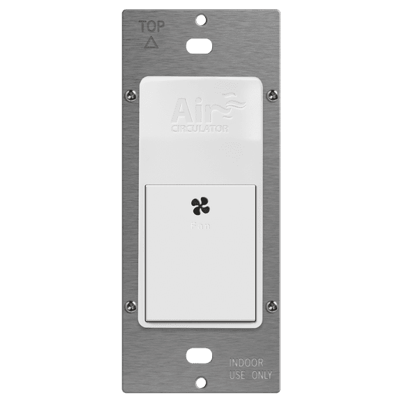 TOPGREENER Circulator Switch, Hourly Fresh Air Timer for Ceiling and Wall Ventilation Fan and bathroom fan, Countdown Time Delay, LED Indicator, 120VAC, 1/4HP Motor, 3A Max Fan Load, TDTS5-W, White