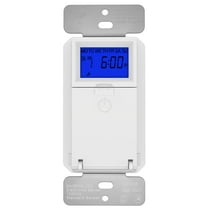 TOPGREENER Digital Astronomic Timer Switch, 7-Day Programmable Sunrise Sunset Timer for Lights, Fans, & Motors, Single-Pole or 3-Way, Neutral Wire Required, UL Listed, TGT01-HN-W, White
