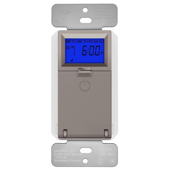 Programmer Timer Switch TOPGREENER Digital Astronomic Timer Switch, 7-Day Programmable Sunrise ...