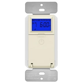 TOPGREENER Digital Astronomic Timer Switch, 7-Day Programmable Sunrise Sunset Timer, Single-Pole or 3-Way, Neutral Wire Required, UL Listed, TGT01-HN-LA, Light Almond