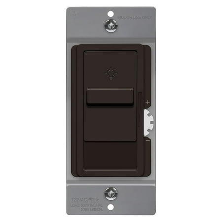 TOPGREENER Digital Dimmer Light Switch for 200W Dimmable LED/CFL Lights, Single Pole Led Slide Dimmer Switch, Neutral Wire Not Required, UL Listed, TGDS1-BR, Brown price history and forecast - Top Greener TGDS1-BR
