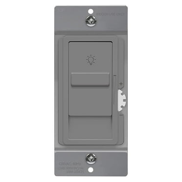 TOPGREENER Digital Dimmer Light Switch for 200W Dimmable LED/CFL Lights, Single Pole, Neutral Wire Not Required, UL Listed, TGDS1-GY, Gray