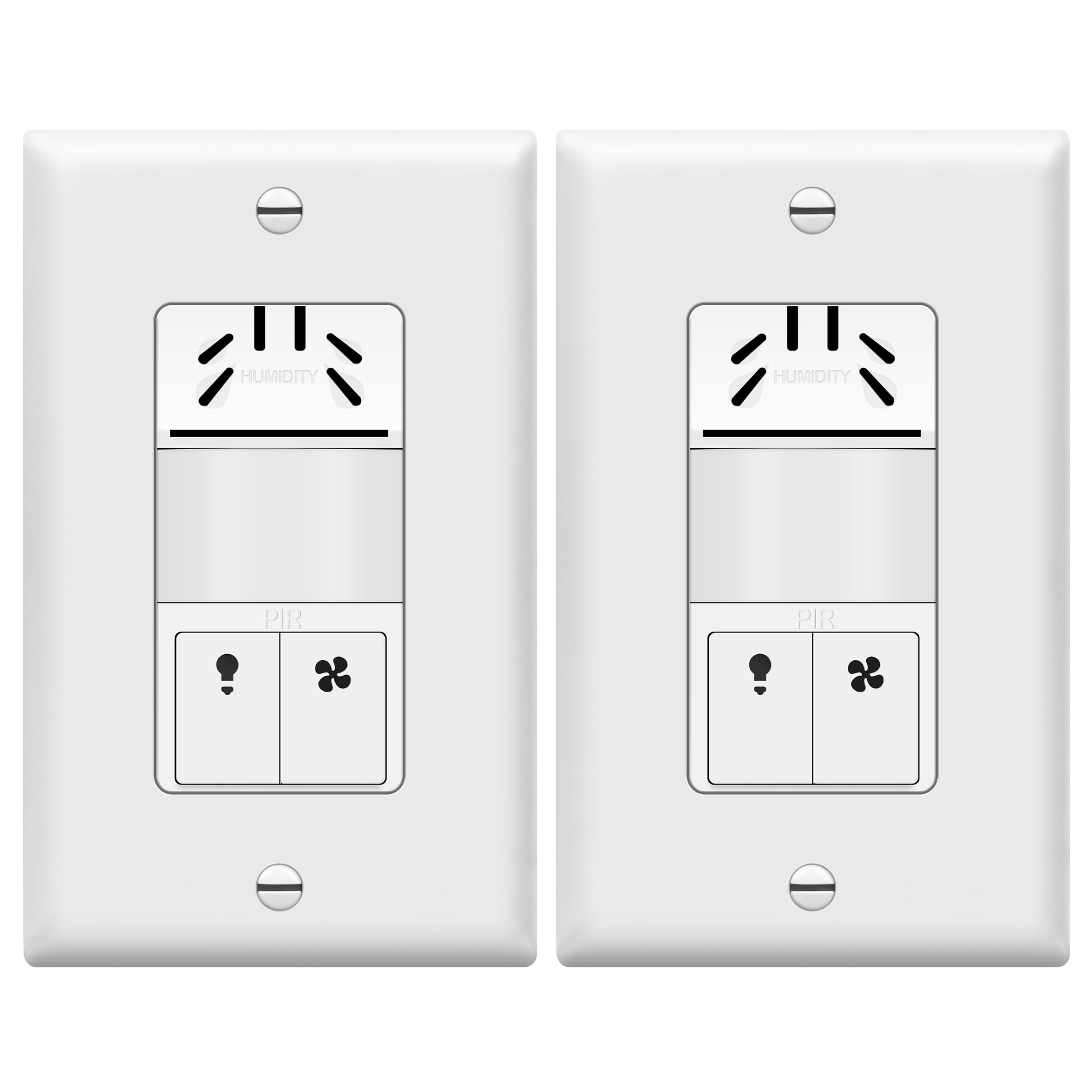 TOPGREENER Dual Tech Humidity Sensor Switch, Infrared PIR Motion & Air