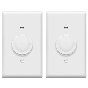 TOPGREENER Kalide Rotary Switch for 3-Speed Fan Control, Rotary Fan Control Switch, Fan Control Knob, Single Pole, 2.5A, TGRFS3-W-2PCS, White, 2-Pack