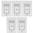 thumbnail image 1 of TOPGREENER Occupancy Sensor Switch, 4A, 500W, PIR Motion Sensor Switch, Motion Detector Switch, Light Switch Sensor, TDOS5-W-5PCS (Pack of 5), Motion Sensor Nuetral Required 5pck, 1 of 5